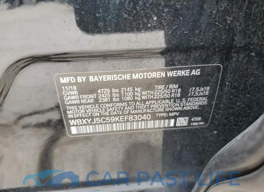 WBXYJ5C59KEF83040# 12
