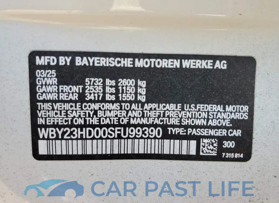 WBY23HD00SFU99390# 12
