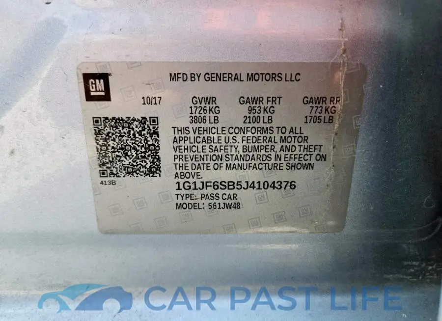 1G1JF6SB5J4104376# 12