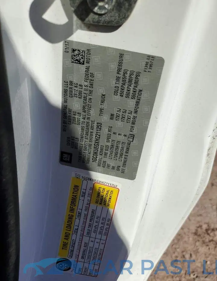 1GC0KUEGXHZ211253# 12