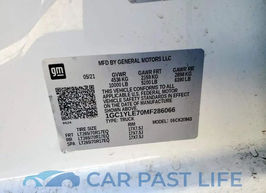1GC1YLE70MF286066# 12