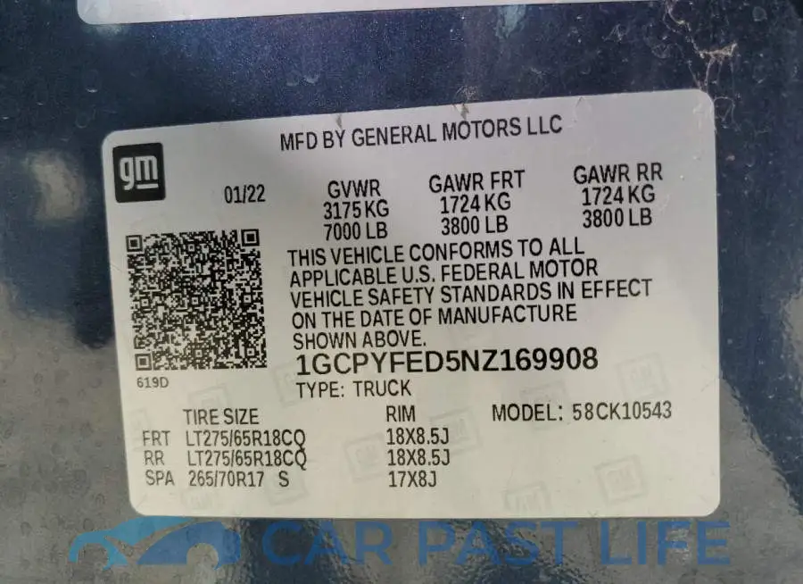 1GCPYFED5NZ169908# 11