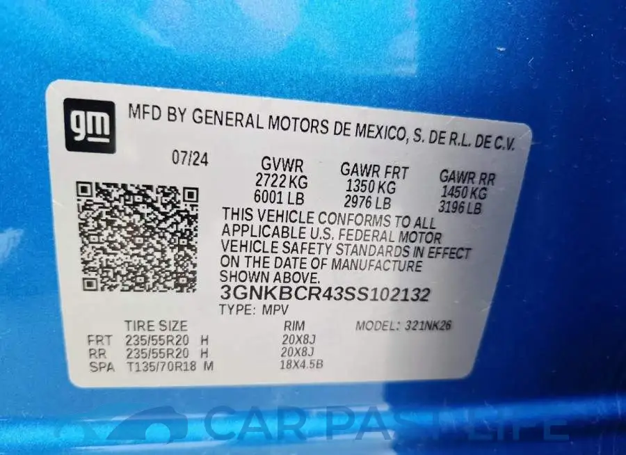 3GNKBCR43SS102132# 14
