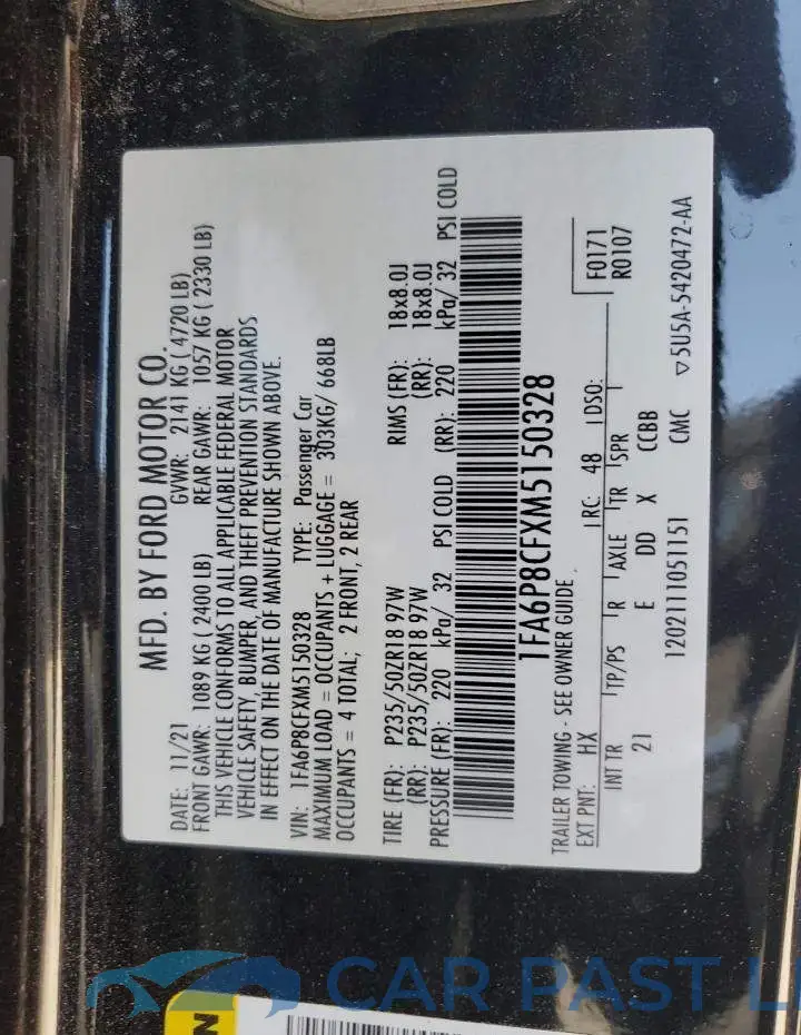 1FA6P8CFXM5150328# 13
