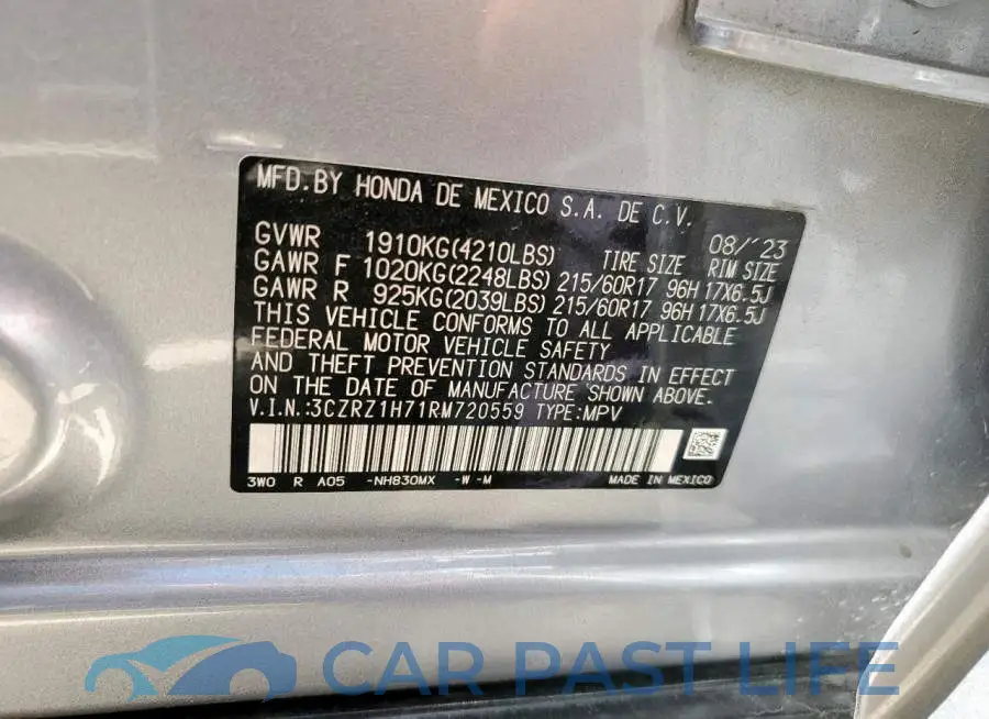3CZRZ1H71RM720559# 12