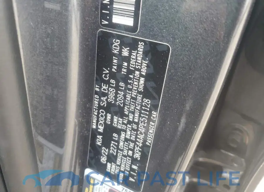 3KPF44AC4PE511128# 12