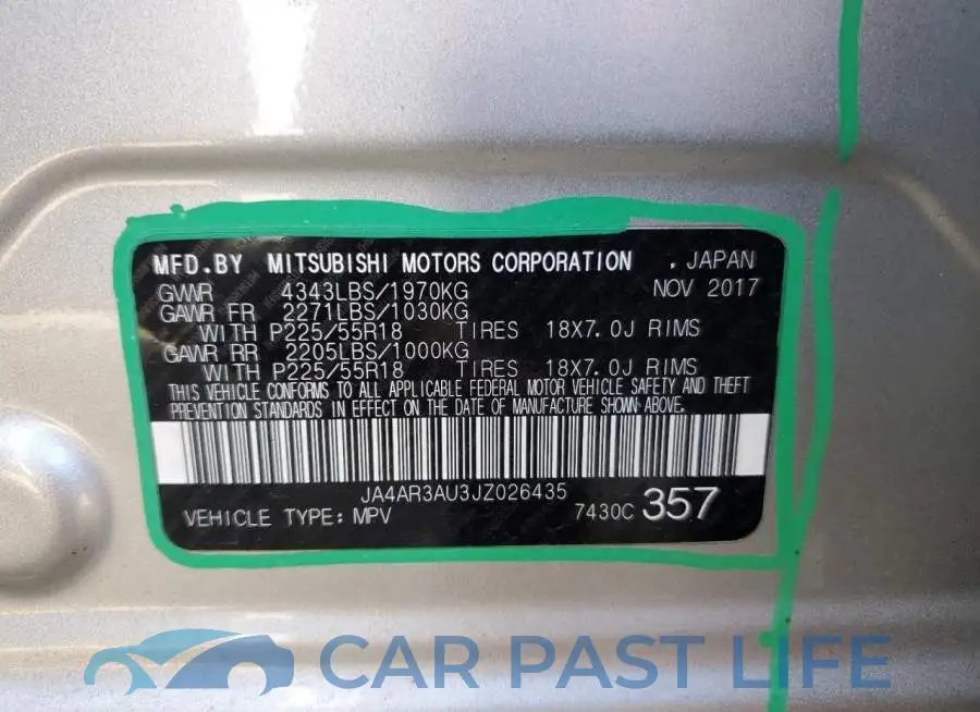 JA4AR3AU3JZ026435# 13