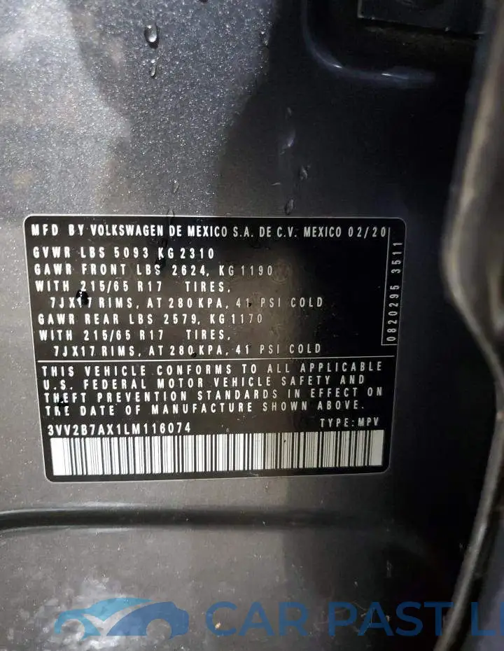 3VV2B7AX1LM116074# 14