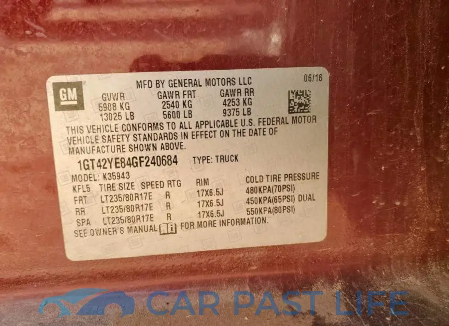 1GT42YE84GF240684# 13