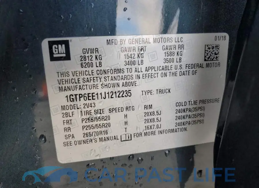 1GTP6EE11J1212235# 12