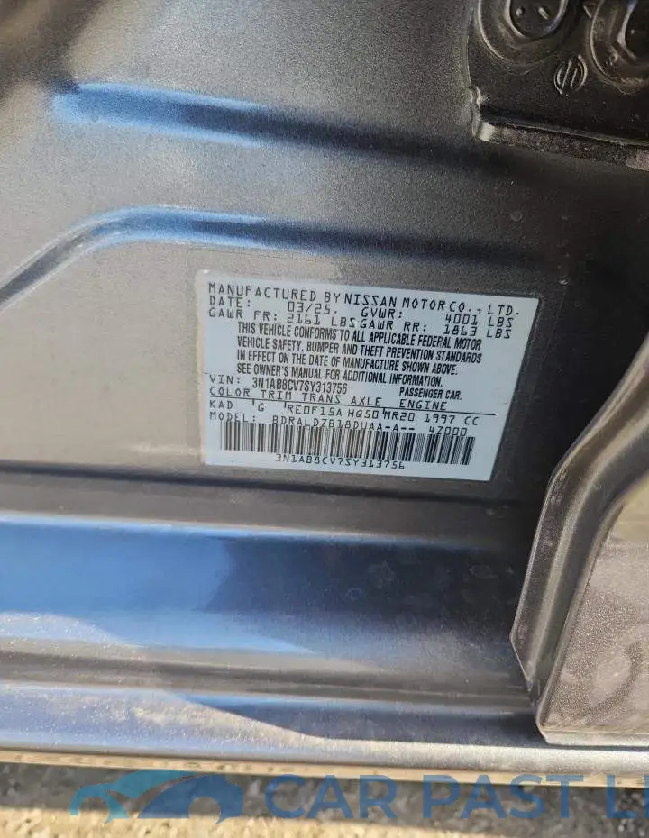 3N1AB8CV7SY313756# 12