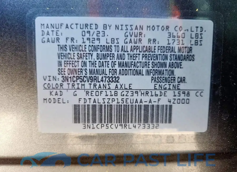 3N1CP5CV9RL473332# 13