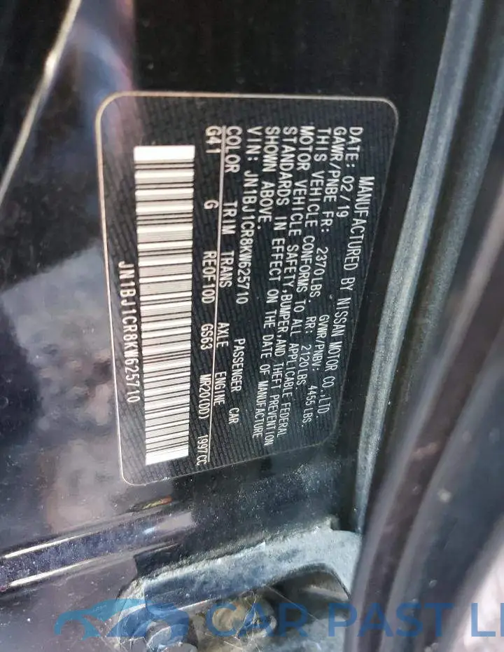 JN1BJ1CR8KW625710# 12