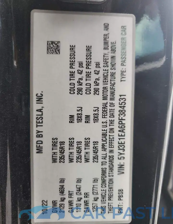 5YJ3E1EA6PF384531# 13