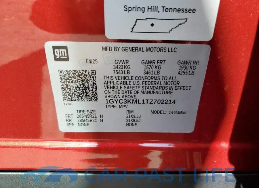 1GYC3KML1TZ702214# 13