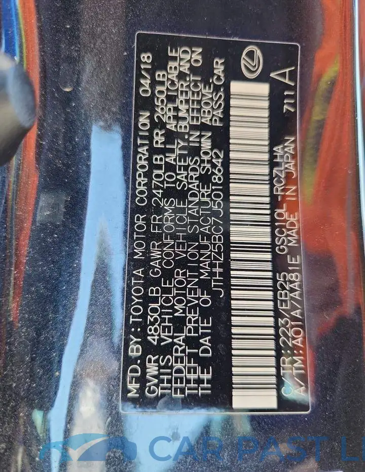 JTHHZ5BC7J5018642# 13