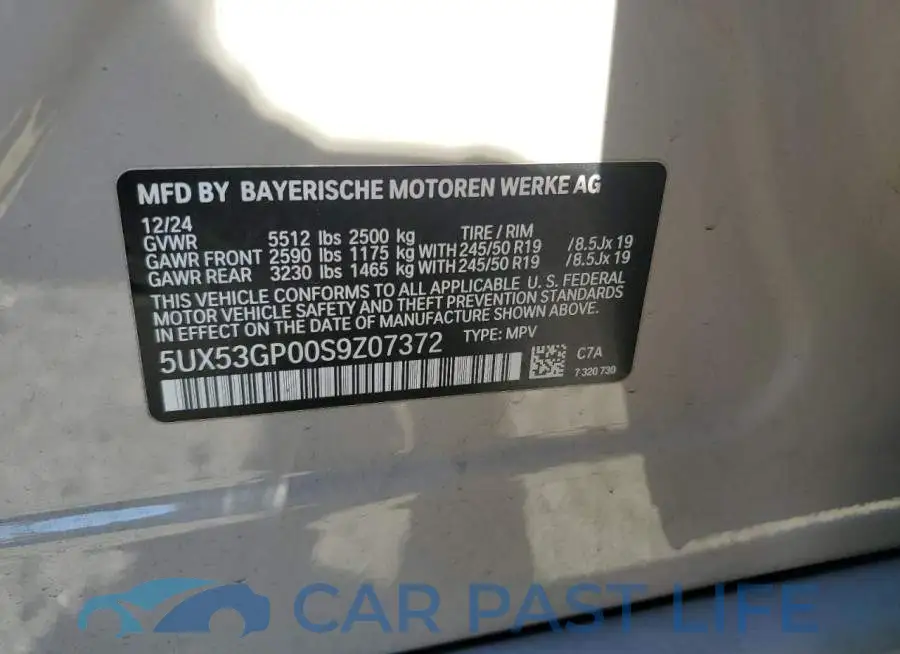 5UX53GP00S9Z07372# 14