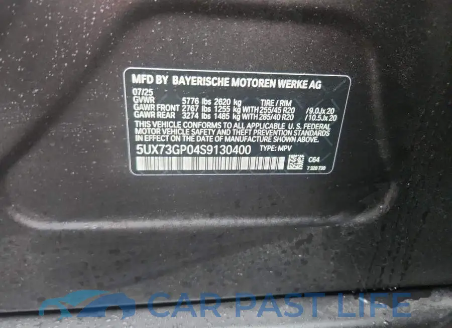 5UX73GP04S9130400# 13