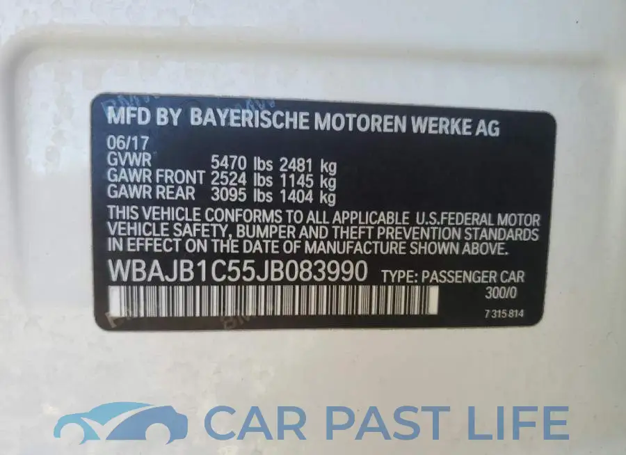 WBAJB1C55JB083990# 12