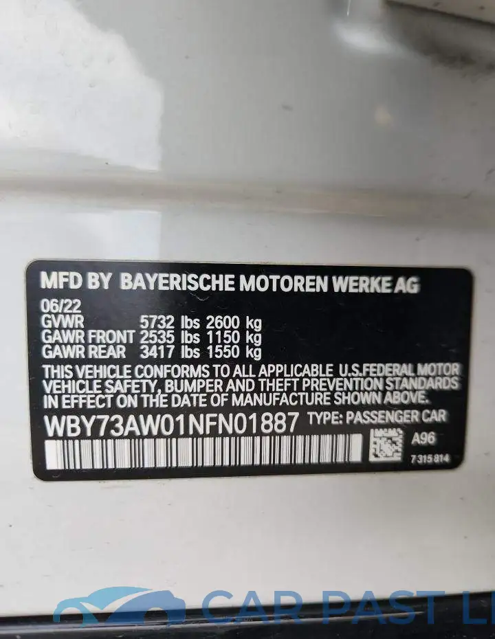 WBY73AW01NFN01887# 13