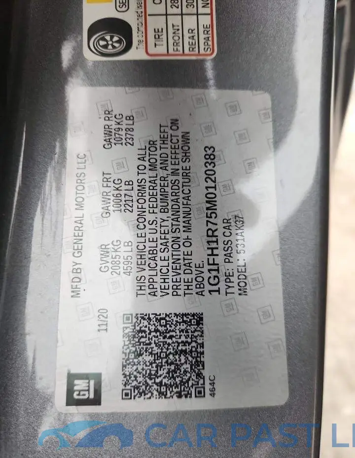 1G1FH1R75M0120383# 12