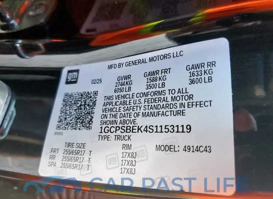 1GCPSBEK4S1153119# 12