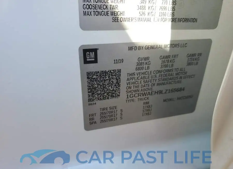 1GCRWAEH9LZ165684# 12