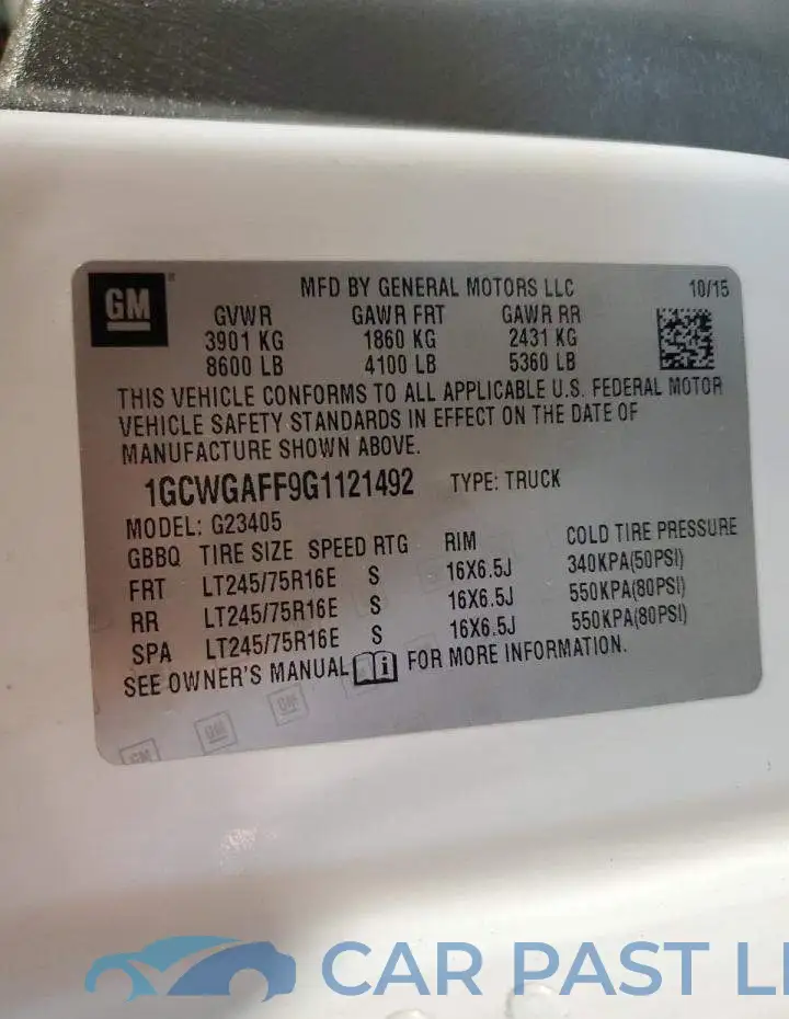 1GCWGAFF9G1121492# 13
