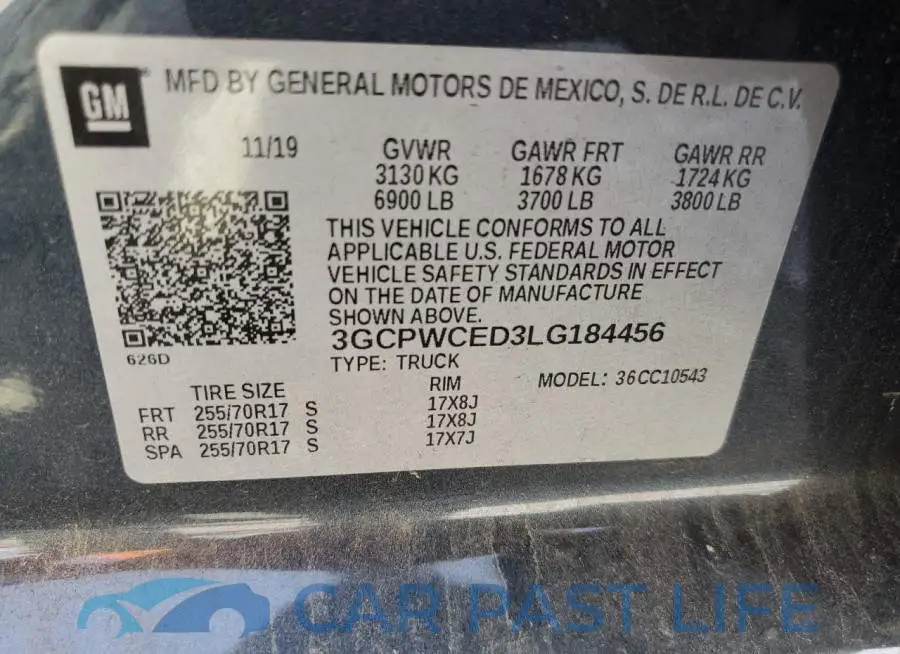 3GCPWCED3LG184456# 12