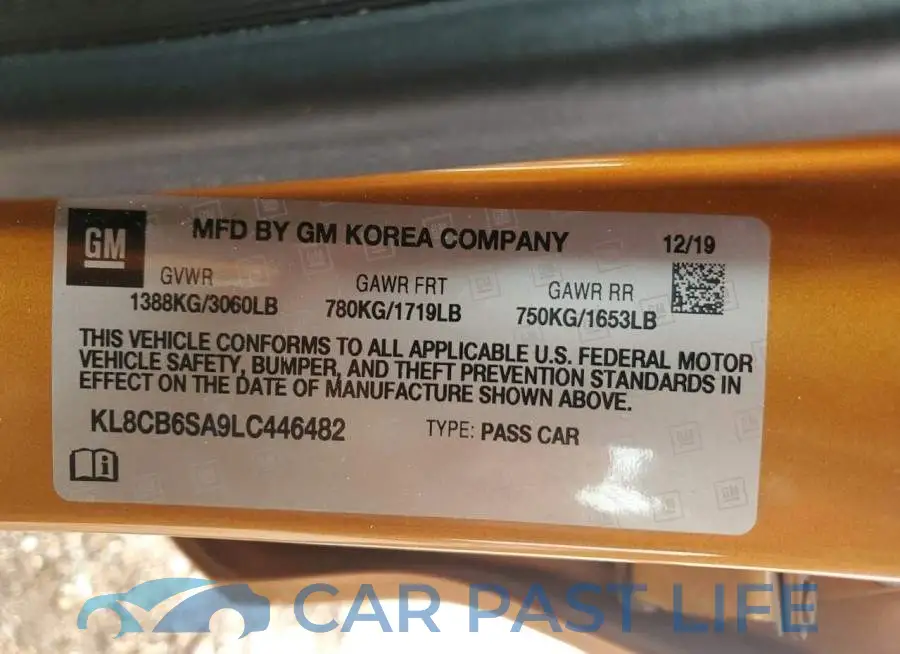 KL8CB6SA9LC446482# 12