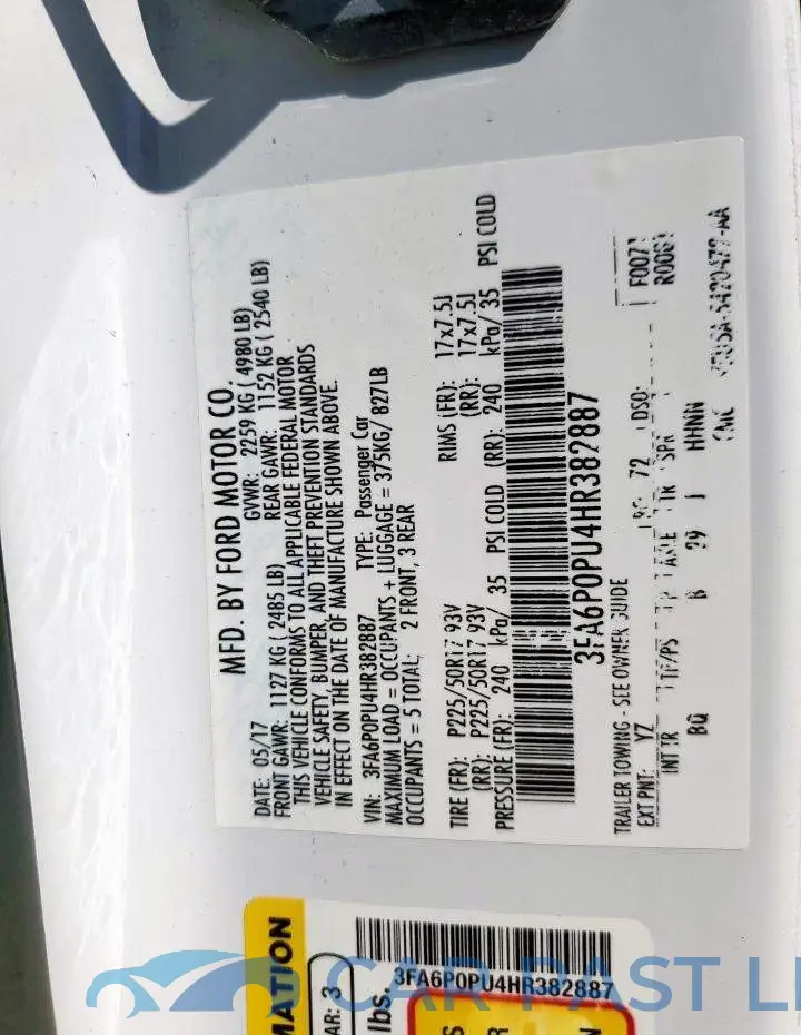 3FA6P0PU4HR382887# 13