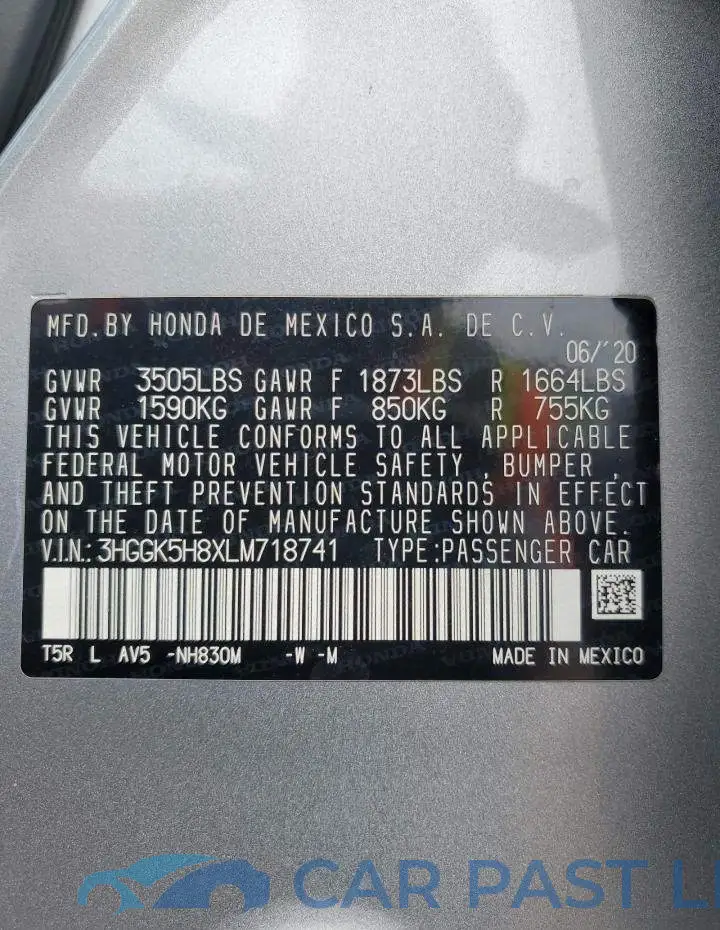 3HGGK5H8XLM718741# 13