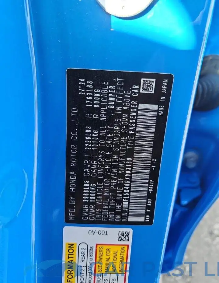 JHMFL5G46RX003169# 12