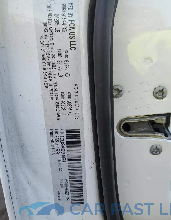 1C3CDFAA0GD540564# 12