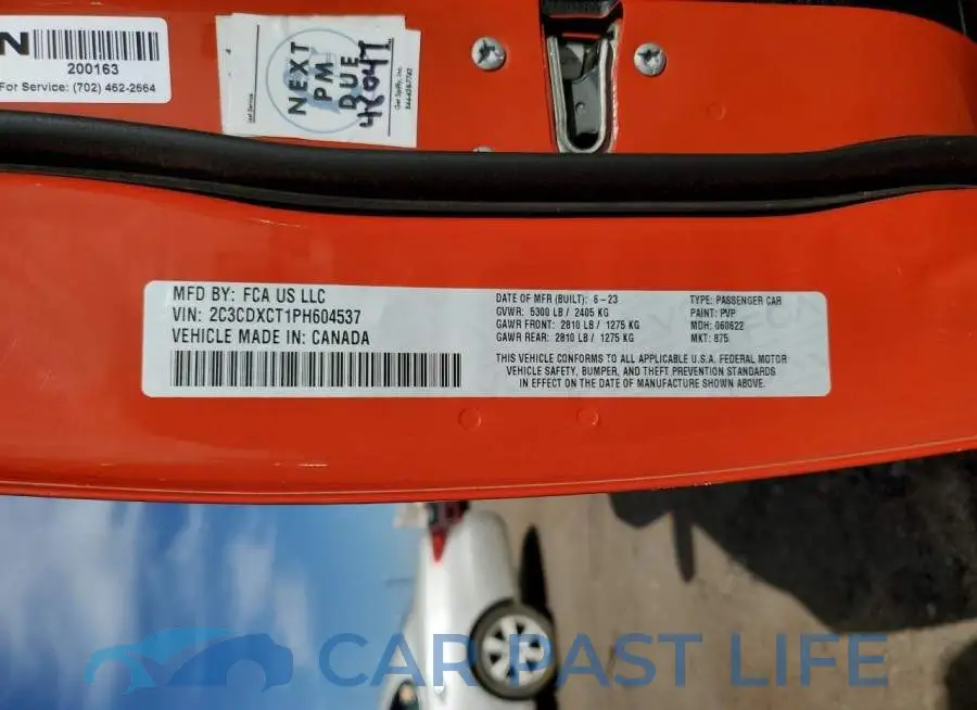 2C3CDXCT1PH604537# 12