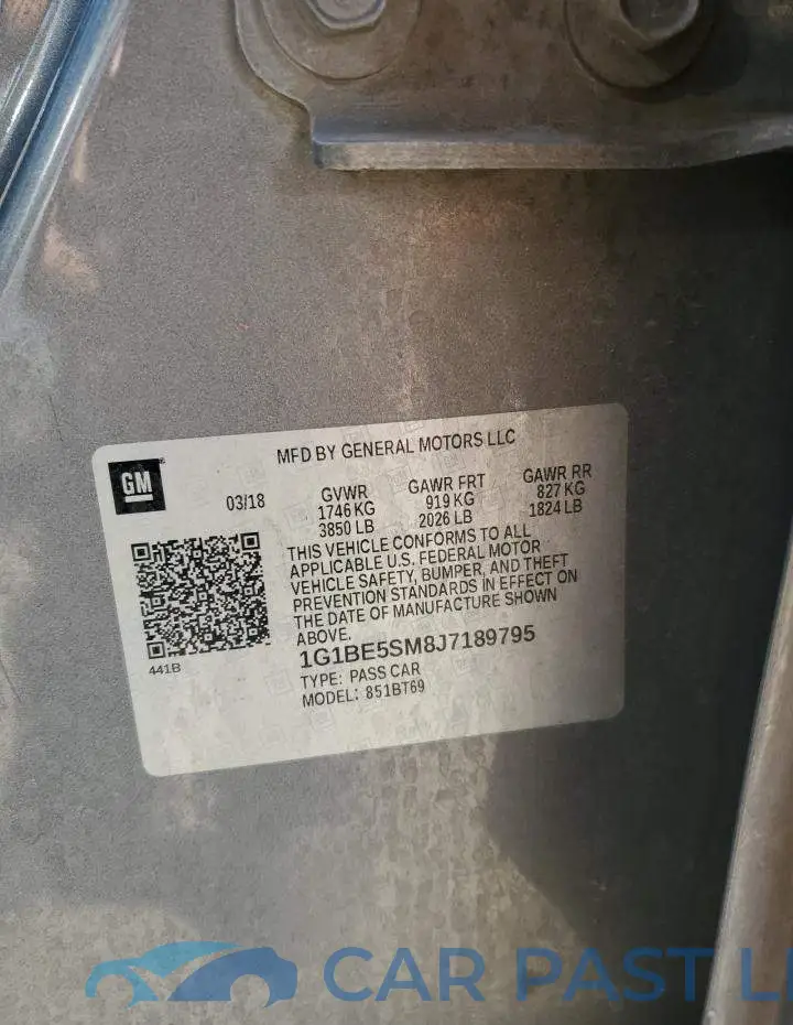 1G1BE5SM8J7189795# 12