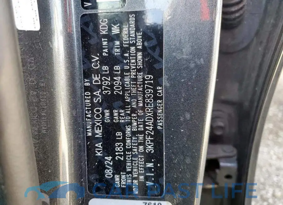 3KPF24ADXRE839719# 13