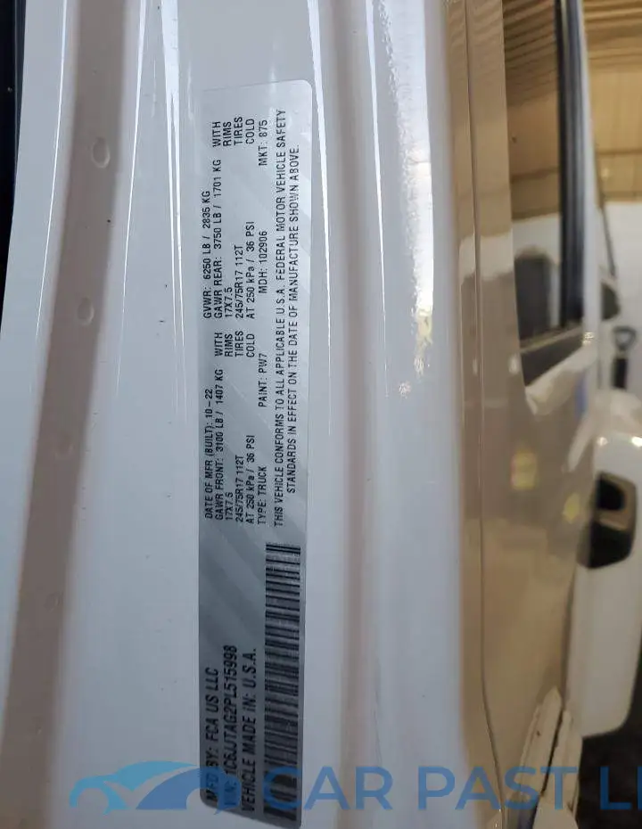 1C6JJTAG2PL515998# 12