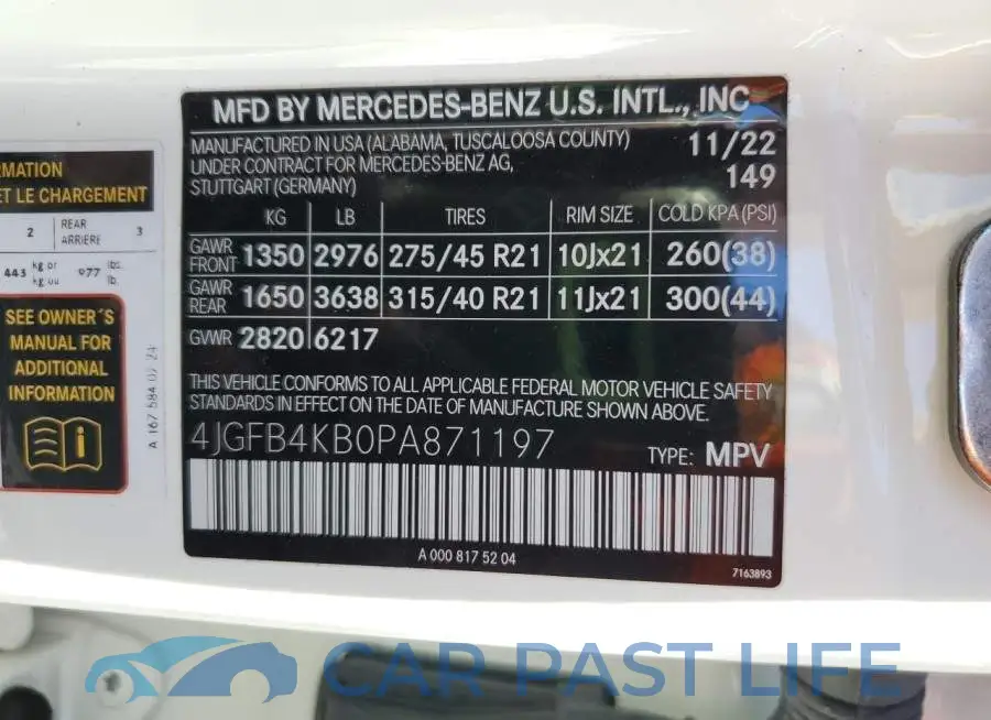4JGFB4KB0PA871197# 13