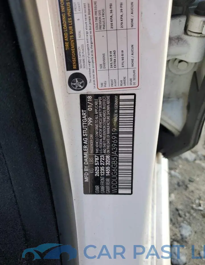 WDDUG6GB5JA396919# 12