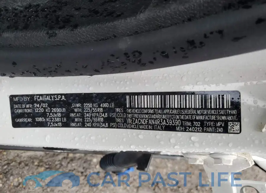 ZACNDFAN4R3A39390# 12