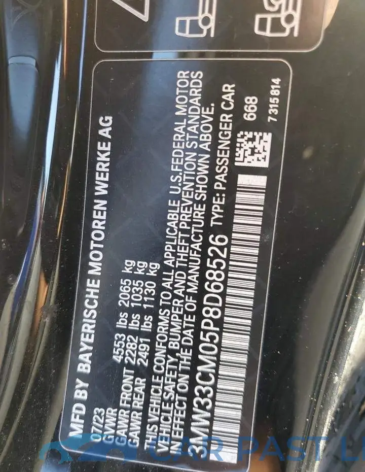3MW33CM05P8D68526# 13