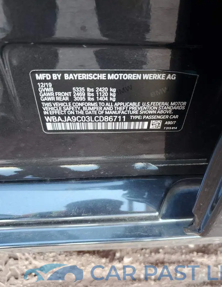 WBAJA9C03LCD86711# 12
