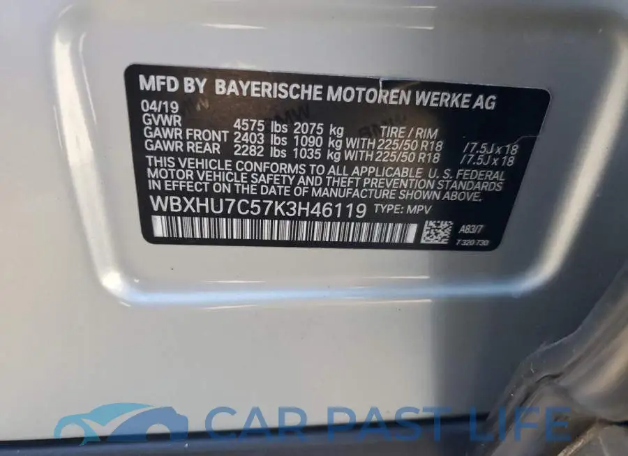 WBXHU7C57K3H46119# 13
