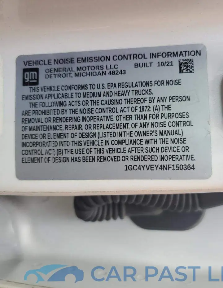 1GC4YVEY4NF150364# 13
