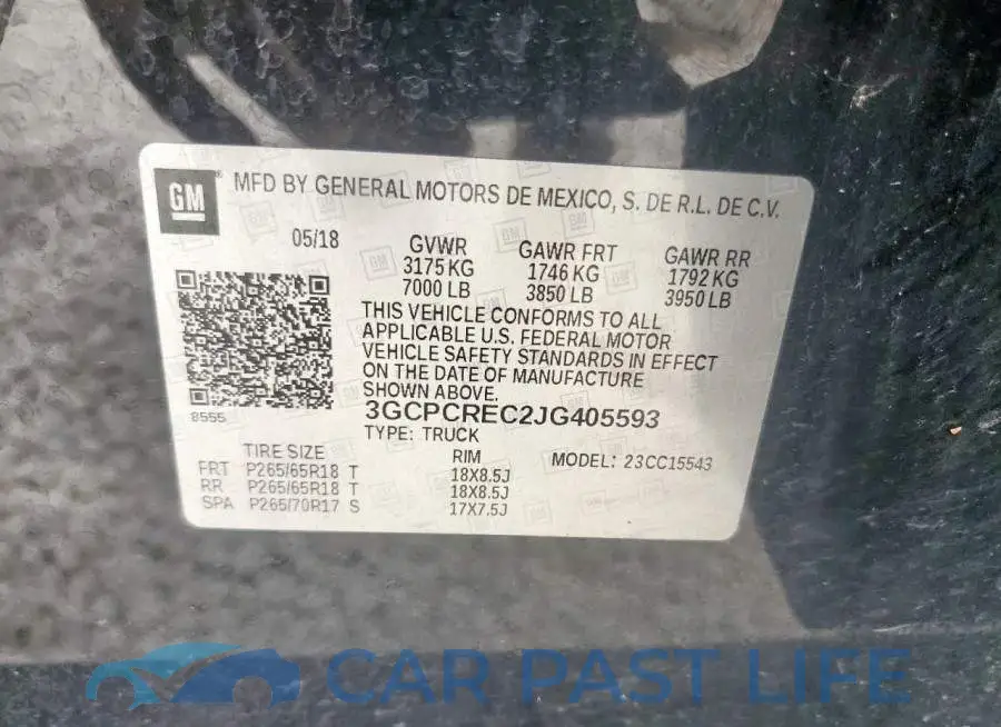 3GCPCREC2JG405593# 12