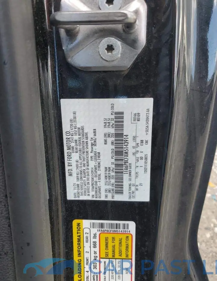 1FA6P8CFXM5143914# 12