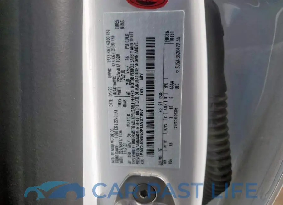 1FMCU0GN0PUA37907# 13