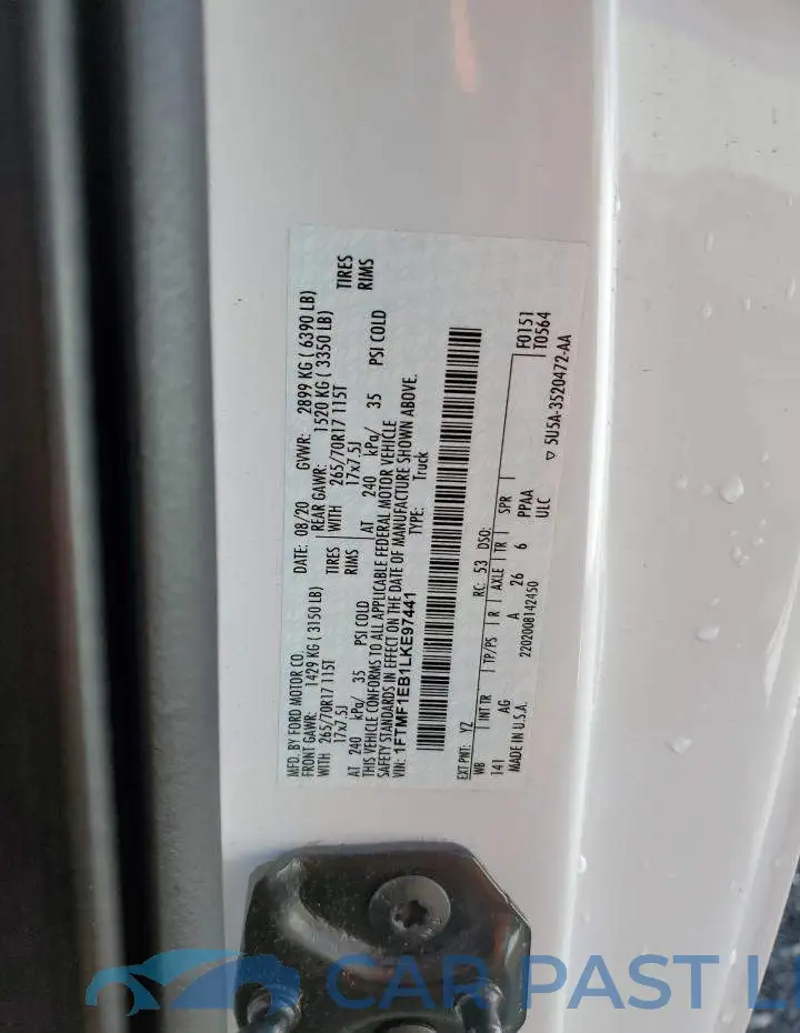 1FTMF1EB1LKE97441# 12