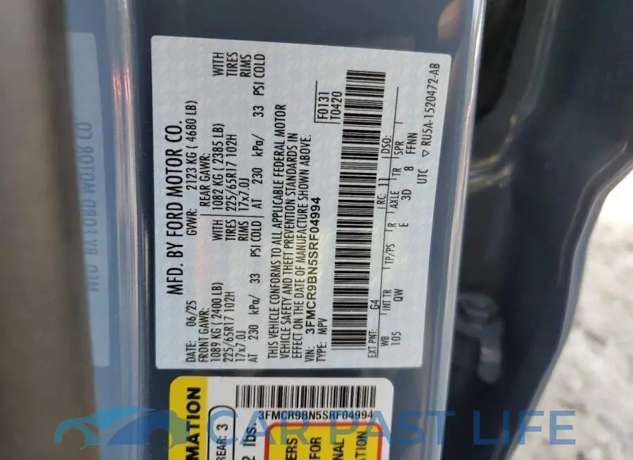 3FMCR9BN5SRF04994# 13
